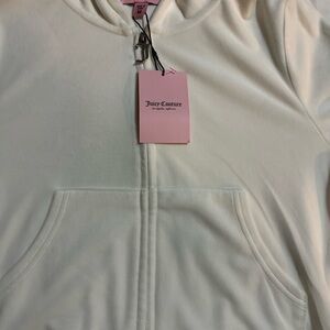 Juicy Couture Cream Zip-Up Hoodie